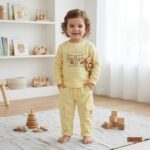 Baby Girl Suit with Hanging Bear Design
