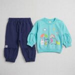 Baby suit with elephant and Bear Embroidery - Image 3
